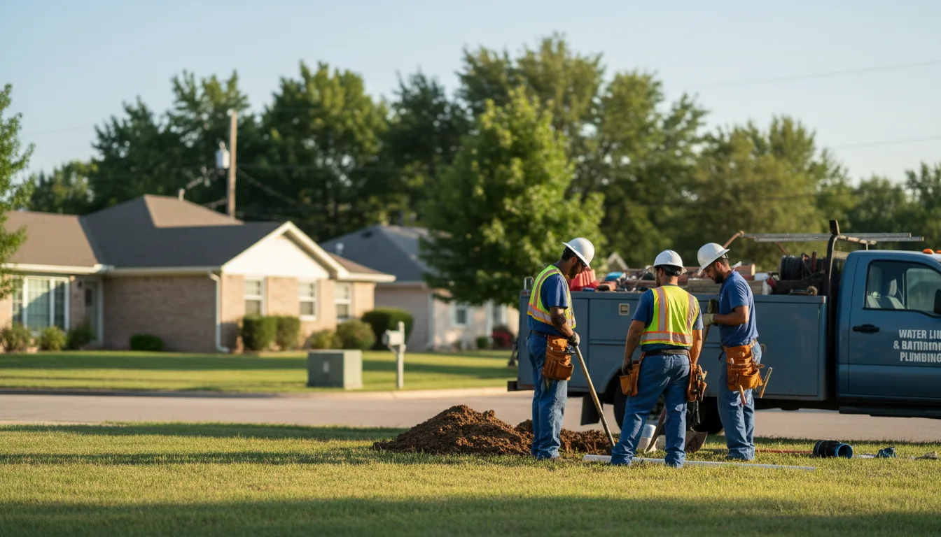 Residential water line and bathroom plumbing service in Collierville, TN